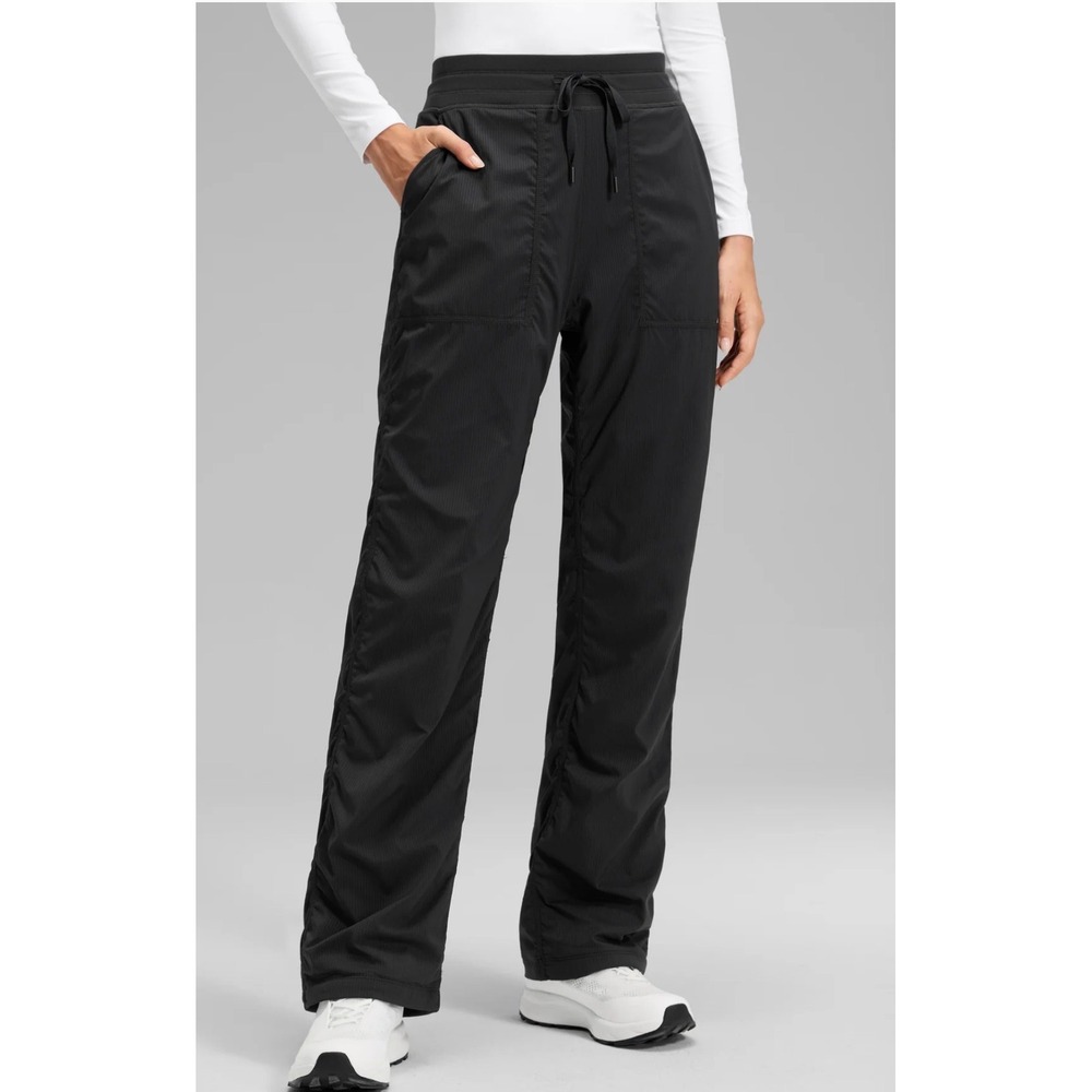 CRZ YOGA Black Track Pants with Drawstring Waist